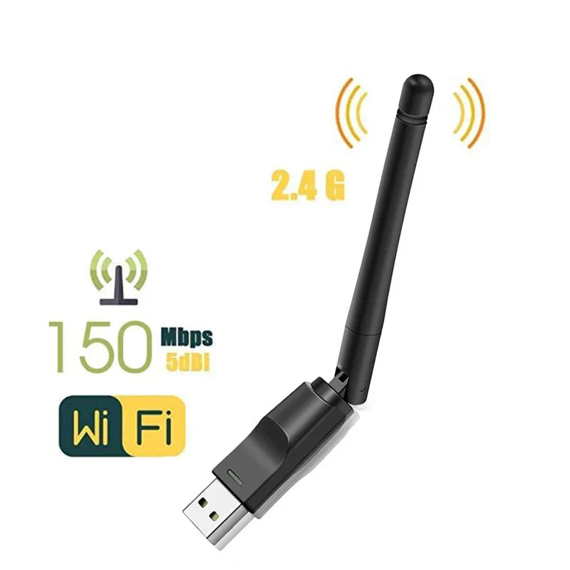 MT7601 Wireless Network Card High-Speed 150Mbps Mini USB WiFi Adapter with 2dB Antenna for Windows PC