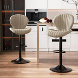 Bar Stools Set of 2 Modern Swivel Bar Chairs, Barstools Counter Height with High Backrest, Easy 3-5 Minute Assembly