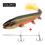 Spinpoler Big Fish Soft Fishing Lure With Stinger Rig Hook Set 14cm/18cm Jigging Trolling For Saltwater Sea Fishing Tackle Pesca