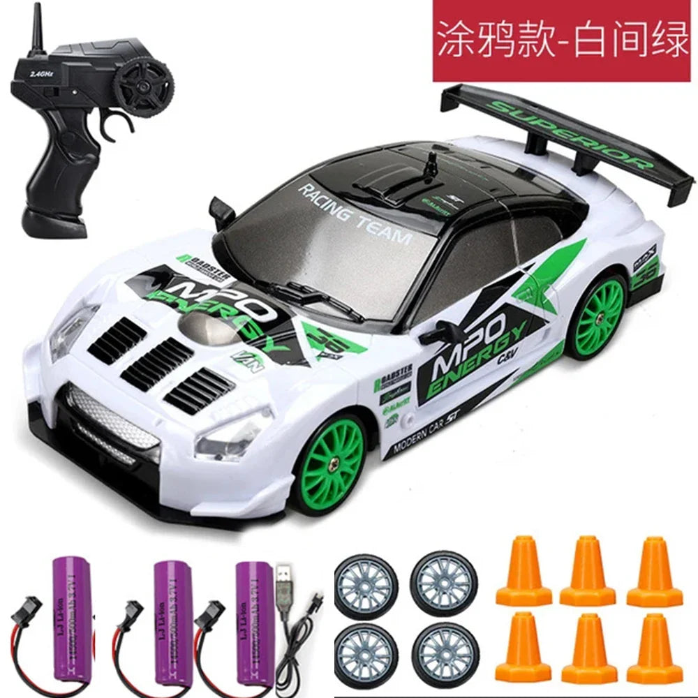 2.4G Drift Rc Car 4WD RC Drift Car Toy Remote Control GTR Model AE86 Vehicle Car RC Racing Car Toy for Children Christmas Gifts