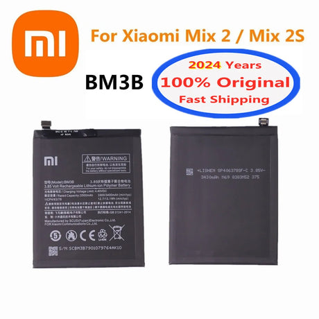 2024 Years High Quality Original Battery BM3B For Xiaomi Mi Mix 2 Mix2 / Mix 2S Mix2S 3300mAh Mobile Phone Battery + Tools