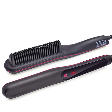 Hair Straightening Comb Anti-Scald Smooth Frizzy Hair Fast Heated Straightener Brush Mini Hot Comb Styling Appliances