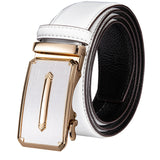 High Quality Mens Belts Black Brown Blue White Green Leather Straps Casual Gold Automatic Buckles Waistband Belt for Men Wedding