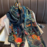 180*90cm Large Silk Satin Scarf Hijab Women Print Spring New Shawl Wrap Female Hand Foulard Pashmina Travel Echarpe 2022 NEW