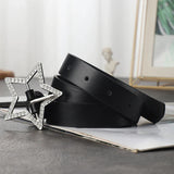 A ladies' belt new retro fashion decorative trend five-pointed star jeans Joker design belt