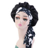 New Women Satin bonnet With Elastic Tie Band Night Sleep Cap Hair Care bandana Nightcap Unisex Cap Bonnet De Nuit Shower Turban