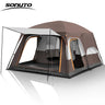 Sonuto Camping Family Tent 3-12 Person Double Layers Oversize 2 Rooms Thickened Rainproof Outdoor Family Camp Tour Equipment