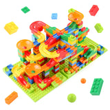 84-504PCS Marble Race Run Blocks Maze Ball Track Toy Compatible city Building Blocks Funnel Slide Blocks Toys DIY Bricks Toys