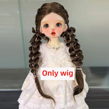 1/6BJD Wig Bangs Ponytail Curly Soft Mohair Wig Braids Suitable for 30cm DD SD Doll Wig Toy Accessories 6-7 Inches Hair