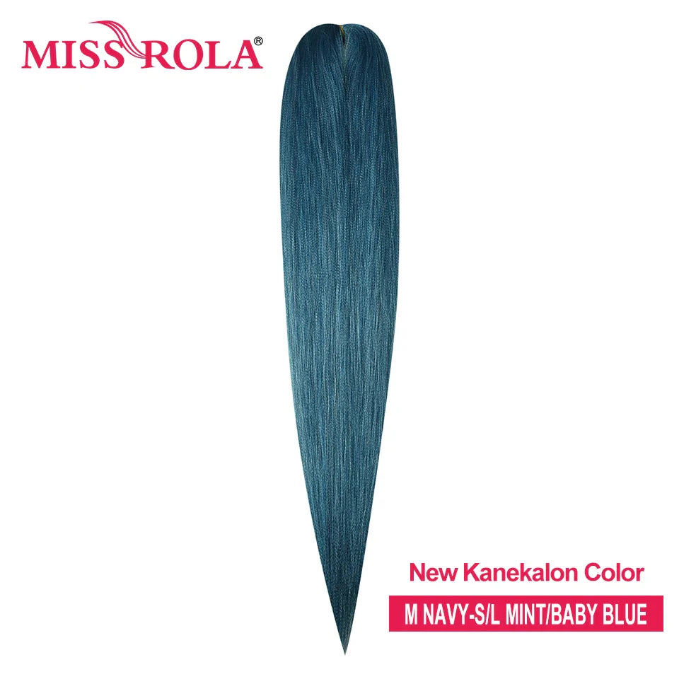 Miss Rola Synthetic Wholesale Bulk 6 Pieces 30Inch 28Inch 26Inch Pre Stretched Jumbo Braiding Hair Kanekalon EZ Twist Braid Hair