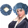 Ladies Satin Nightcap Solid Color Simple Drawstring Adjustable Hair Care Bandana Double Sided Shower Cap Chemo Head Cover