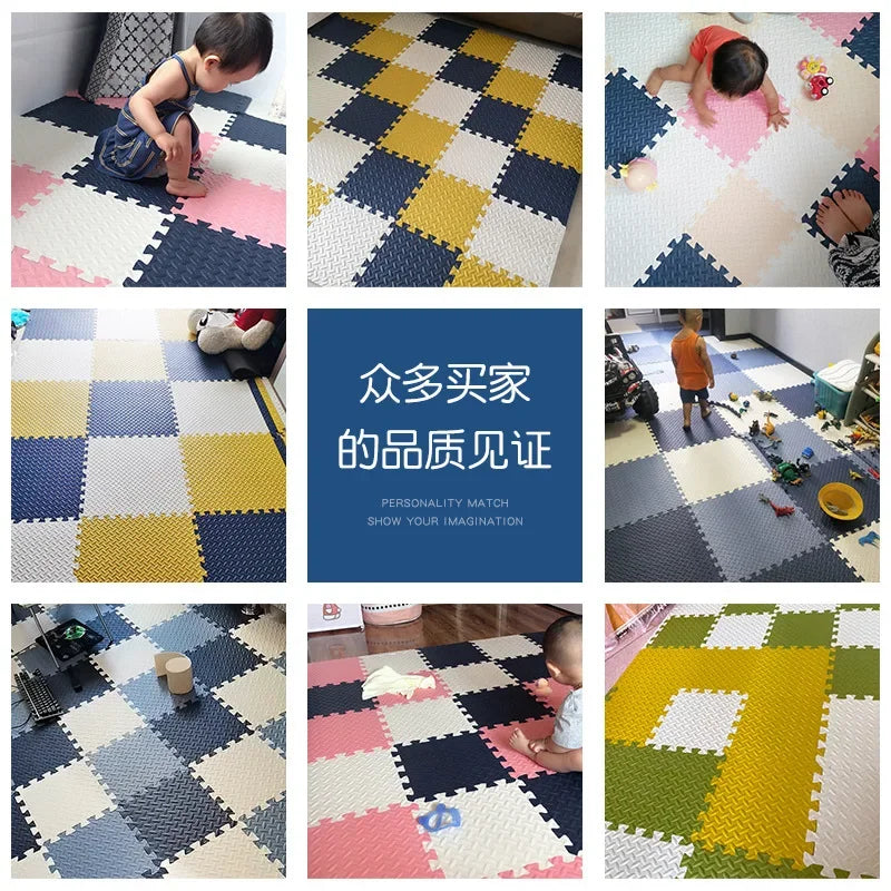 New Puzzle Mat Baby EVA Foam Play Black and White Interlocking Exercise Tiles Floor Carpet And Rug for Kids Pad 30*30*1cm Gifts