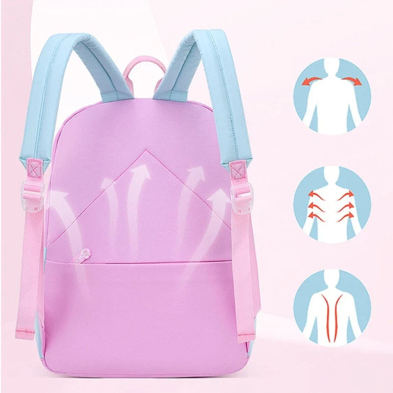 Student School Backpack for Preschool Girl Kids Cartoon Anti-theft Bookbag