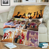 Custom Flannel Throw Blanket Personalized Photo Fleece Blankets Sofa Christmas Gift Customized DIY Print on Demand Dropshipping