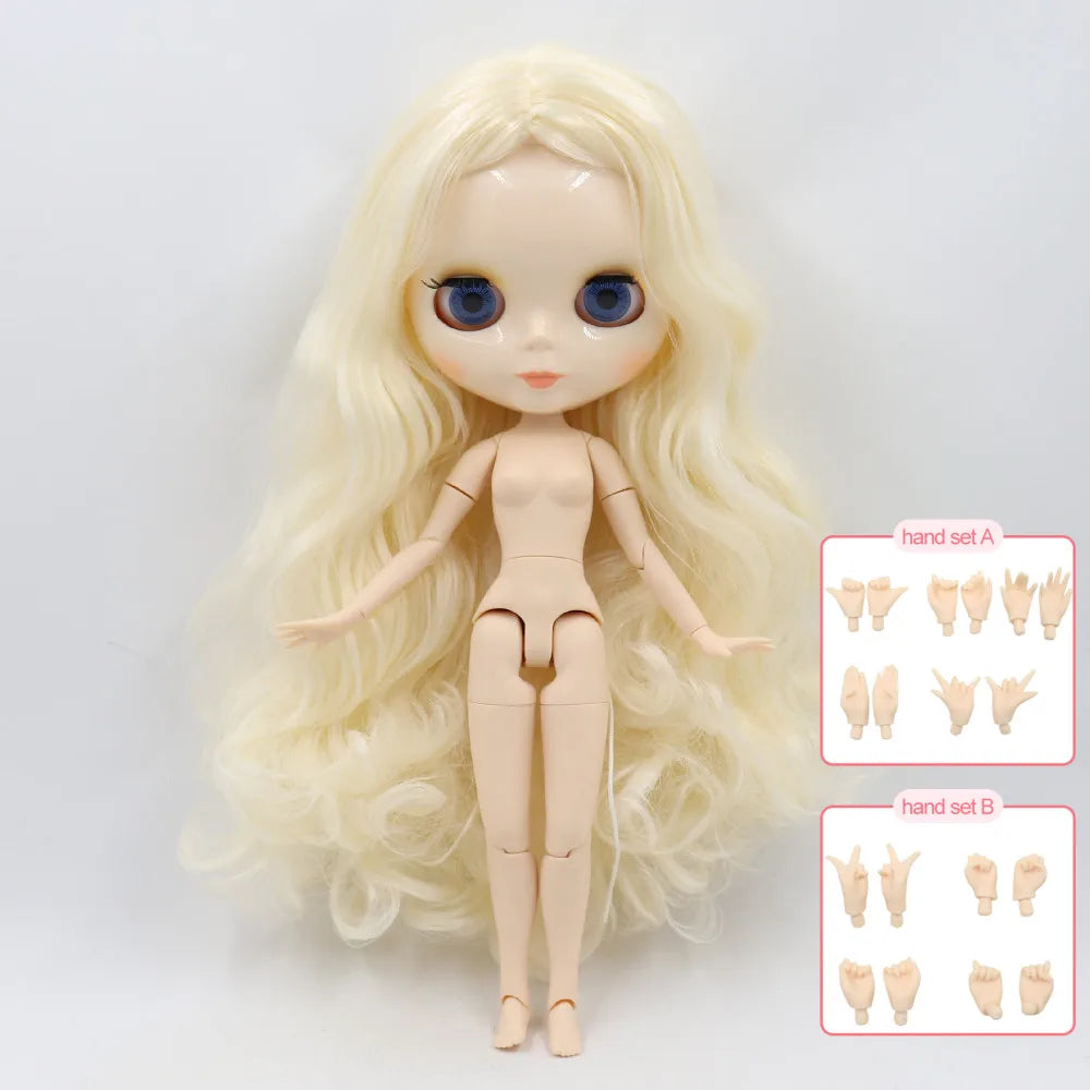 ICY DBS Blyth doll nude 30cm Customized 1/6 bjd with joint body hand sets AB as girl gift special price