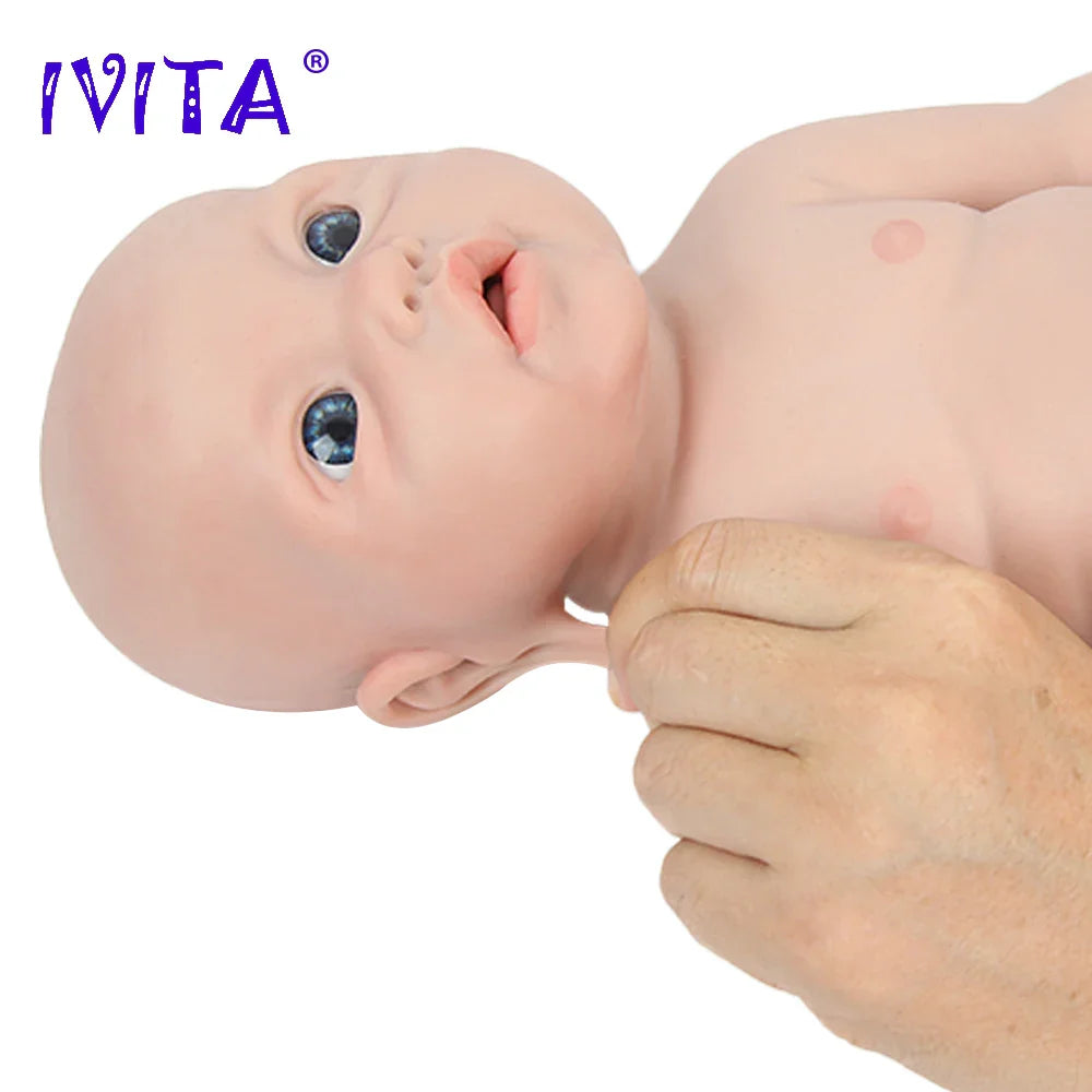 IVITA WG1526 16.92 inch 2.69kg Full Body Silicone Reborn Baby Doll  Realistic Girl Dolls Unpainted DIY Blank Baby Children Toys