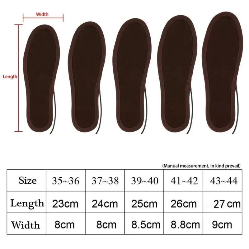 1/2PCS Heated Insoles Winter Shoe Inserts USB Charged Electric Insoles For Shoes Boot Keep Warm With Fur Foot Pads Shoes Insole