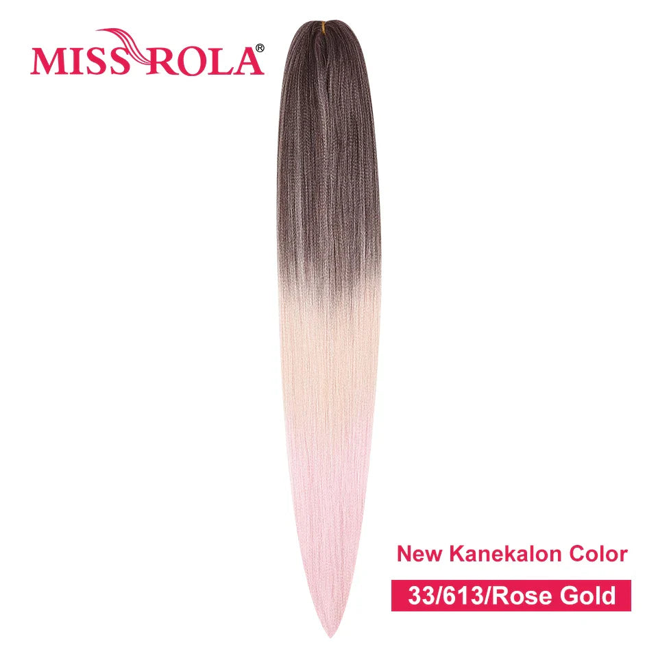 Miss Rola Synthetic 28Inch 100G 2023 New Hair Extension Yaki Straight Jumbo Braiding Hair Pre-Stretched Braid Kanekalon Hair