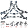 City Train Track Building Block Set 100PCS Soft Straight Curve Flexible Switch Railway Tracks Rails DIY Toys For Boys