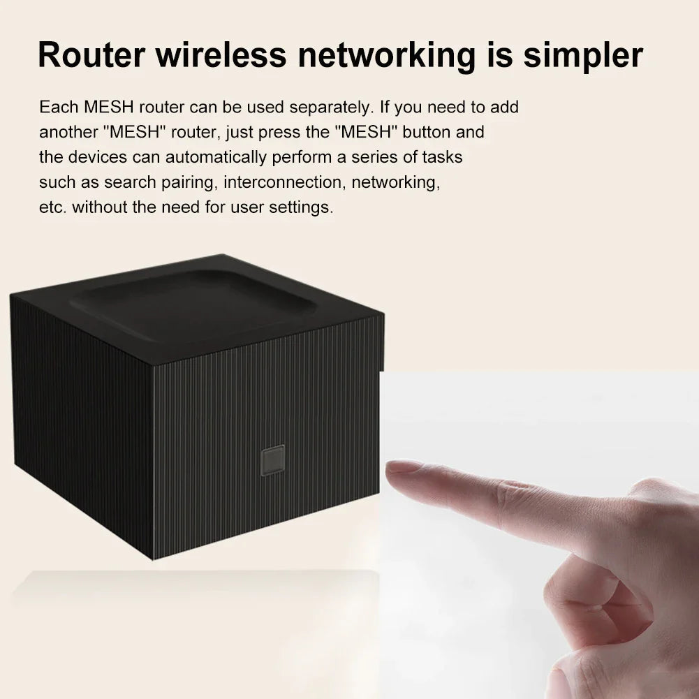 3-1PCS Mesh Router AC1200 Dual Band 2.4G 5Ghz Whole Home Wifi Coverage Mesh Coverage System Wireless Bridge Wifi Range Extender