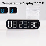 Voice Control Digital Alarm Timer Clock Temperature Dual Alarm Desktop Table Clock Night Mode 12/24H LED Clock Watch Desk Clock