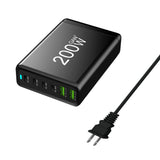100W 120W 200W GaN Charger 6 Ports USB Type C PD Charger Quick Charge 3.0  USB Type C Quick Charger Mobile Phone USB Charger