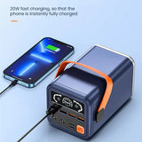 Portable Power Bank Station 60000mAh PD65W Fast Charge Multiple Ports Emergency Powerbank For iPhone Xiaomi Samsung LED Diaplay