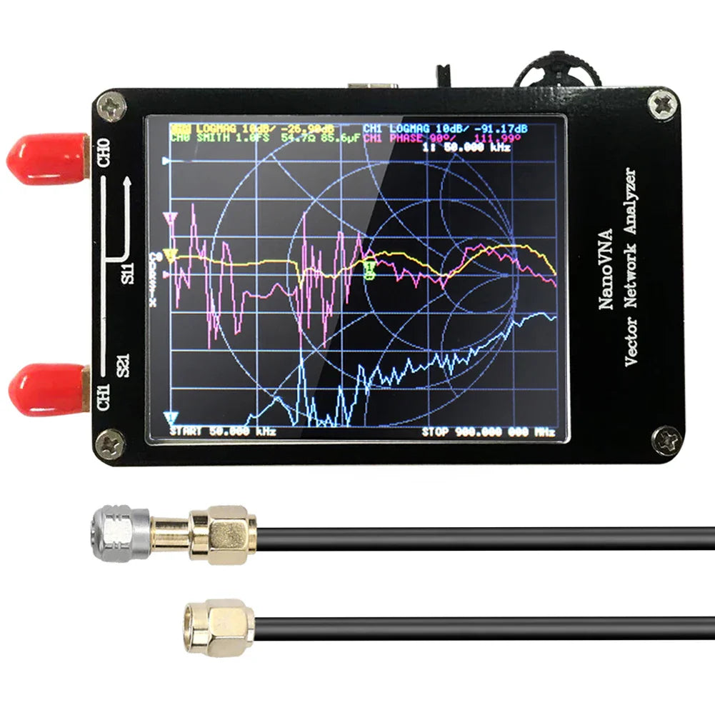 NanoVNA Vector Network Analyzer 50KHz-900MHz Standing Waves Shortwave MF HF VHF UHF Antenna Analyzer Digital Nano VNA Tester