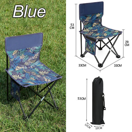 Outdoor Portable Folding Chair Foldable Car Outdoor Chair Lightweight Bearing Strong Ride Comfort