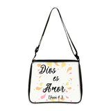 Christian Gift Bible Verse in Spanish Crossbody Bag Con Dios Todo Es Posible Messenger Bags Shoulder Bag Casual Handbag