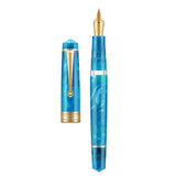 Asvine P20 Piston Filling Fountain Pen Acrylic Beautiful Patterns EF/F/M Nib with Golden Clip Smooth Writing Office Gift Pen