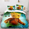 Guardians of The Galaxy Rocket Racoon 3d Bedding Set Treeman Groot Quilt Duvet Cover Set Twin Full Queen King Bedclothes