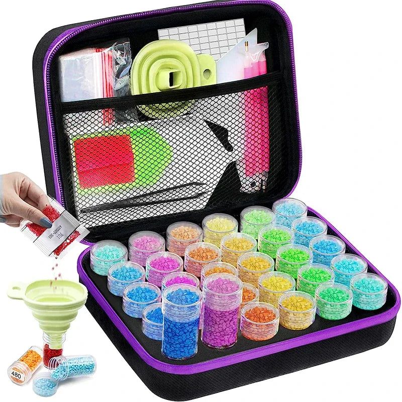 ARTDOT Storage Box For 5D Stitch Diamond Painting Art Tools 30 60 120 240  420 Slots Diamonds Painting Bag Kits Accessories New