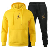 Spring and winter men and women can pullover hoodie + jogging pants two-piece hip hop sportswear suit fashion trend