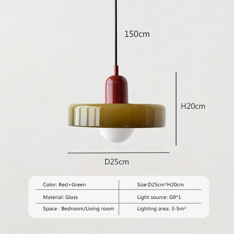 Nordic Glass Pendant Light Candy Color Single Head Lamp For Living Room Bedroom Study Dining Room Bar Indoor Decorative Fixtures