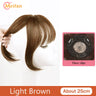 MEIFAN Middle Part Fake Bangs Fringe Synthetic Topper Hairpiece Clip-In Bang Extension Natural Invisible Clourse Hairpiece Women