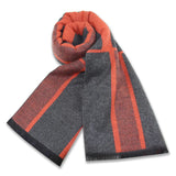 New Luxury Cashmere Wool Men Scarves,Warm Winter Man Scarf Charcoal Grey Wool Scarves Comfort Dual Color Fashion Casual Wear