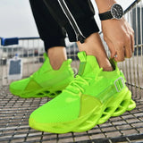 New Men's Fashion Running Sneakers Breathable Comfortable Non-slip Shoes Lightweight Tennis Shoes Fluorescent Shoes