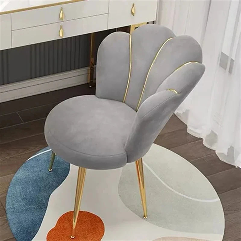 Modern Nordic Dressing Chair Velvet Home Living Room Dining Chairs Bedroom Furniture Makeup Stool كرسي cadeira 의자 Nail Chair