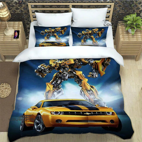 T-Transformers Cartoon Bedding Sets exquisite bed supplies set duvet cover bed comforter set bedding set luxury birthday gift