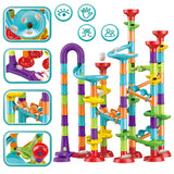 Marble Run Race Track Building Blocks Kids 3D Maze Ball Roll Toy DIY Marble Run Race Coaster SetChristmas Gift