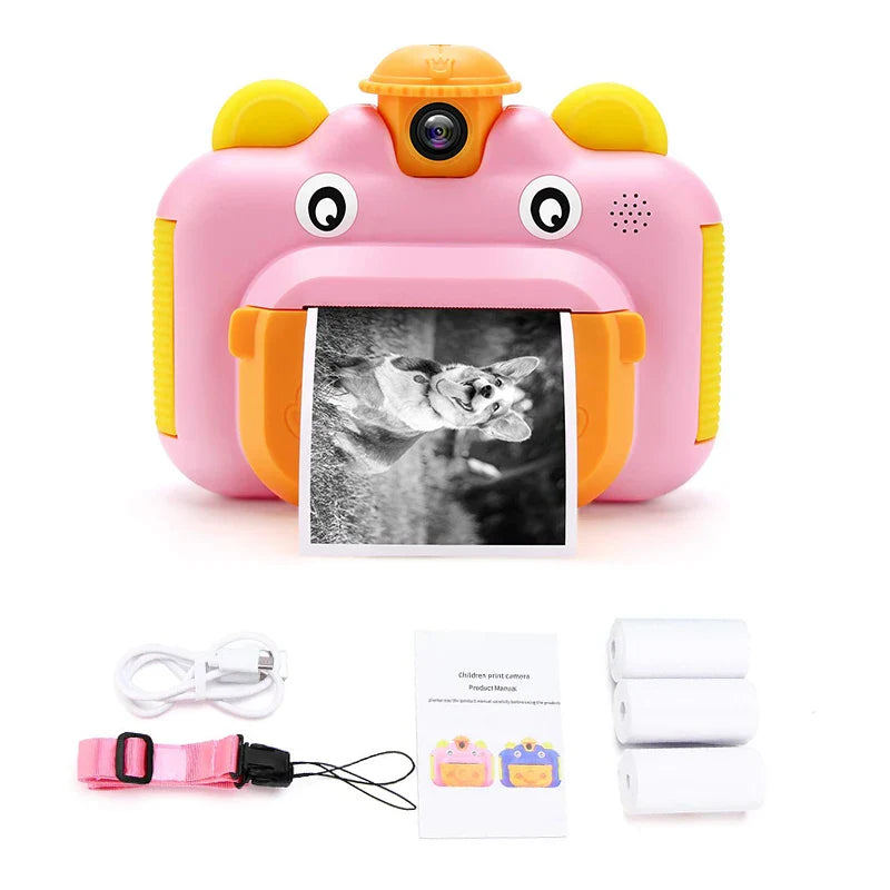 Children's Instant Print Camera With Thermal Printer Kids Digital Photo Camera Girl's Toy Child Camera Video Boy's Birthday Gift