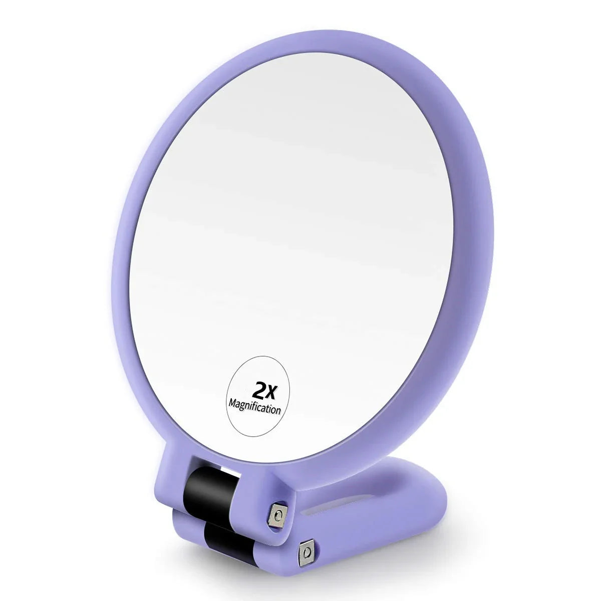 Magnifying Handheld Mirror ,Travel Folding Hand Held Mirror,Double Sided Pedestal Makeup Mirror with 1/2/5/10/15x Magnification