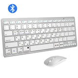 Bluetooth Keyboard Mouse Combo Ultra-Slim Mute Keycap Wireless Bluetooth Mouse Mice for Mac iPad iPhone iOS Android Windows