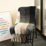 2023 New Men Women Cashmere Scarf Thicked Warm Blanket Colorful Plaid Long Tassels Soft Shawls Neck Wraps Scarves