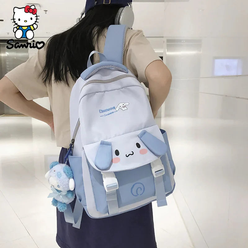 New Sanrio Bag Cartoon Kuromi Cinnamoroll My Melody Student Backpack Sanrio Leisure High capacity School Bag Birthday Gifts