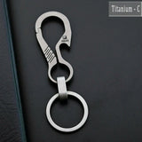 High-End Titanium Keychain Luxury Men Car Key Chain Key Ring Ultra Lightweight EDC Carabiner Holder The Best Gift For Men