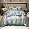 Mulberry Silk 4 Pieces Comforter Bedding Set, 1PC Duvet Cover, 1PC Bed Sheet, 2PCS Pillowcases, Luxury Home Textiles Bedclothes