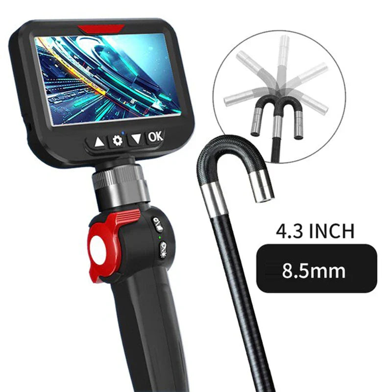 5.5MM/8.5MM 2.0MP 180 Degree Steering Industrial Borescope Endoscope Cars Inspection Camera With 6 LED for iPhone Android PC