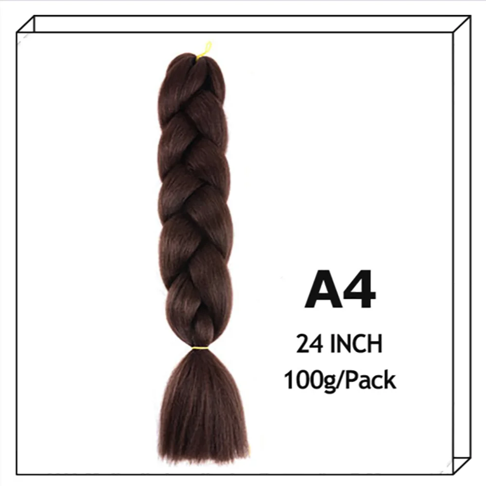 24Inch Synthetic Long Jumbo Ombre Braiding Hair For Women Colorful Braids 100g Rainbow Hair Gray Black Orange Red Yellow Blue